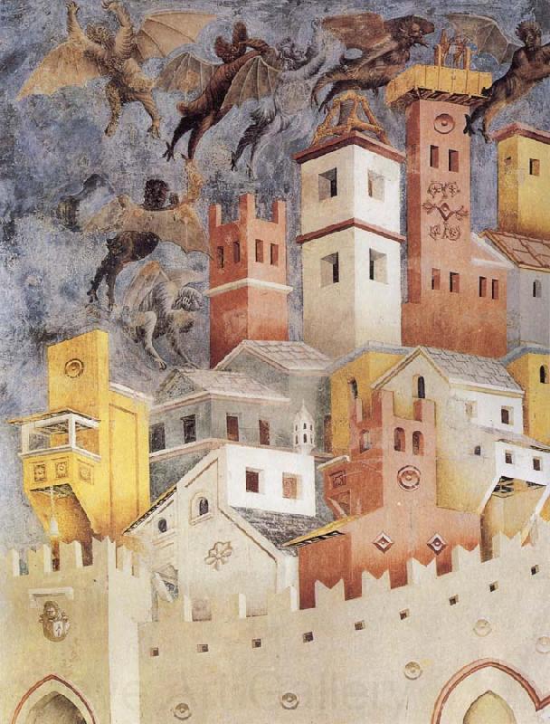 GIOTTO di Bondone The Devils Cast our of Arezzo Norge oil painting art